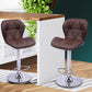 Levede 2x Bar Stool Swivel Gas Lift Brown