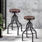 Levede Bar Stool Kitchen Wooden Leather