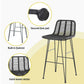 Gardeon 2 x Outdoor Bar Stools Rattan - Black
