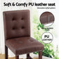 Stool Haven 2x Bar Stools Kitchen Dining Chairs Counter PU Leather Wooden Ada Brown