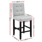 Stool Haven 2x Bar Stools Kitchen Dining Chairs Counter Fabric Stool Wooden Ada Grey