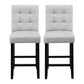 Stool Haven 2x Bar Stools Kitchen Dining Chairs Counter Fabric Stool Wooden Ada Grey