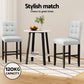 Stool Haven 2x Bar Stools Kitchen Dining Chairs Counter Fabric Stool Wooden Ada Grey