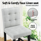 Stool Haven 2x Bar Stools Kitchen Dining Chairs Counter Fabric Stool Wooden Ada Grey