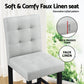 Stool Haven 4x Bar Stools Kitchen Dining Chairs Counter Fabric Stool Wooden Ada Grey