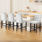 Stool Haven 4x Bar Stools Kitchen Dining Chairs Counter Fabric Stool Wooden Ada Grey