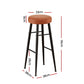 Stool Haven 4x Bar Stools Kitchen Dining Chairs Counter Round PU leather Lane Brown