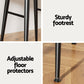 Stool Haven 4x Bar Stools Kitchen Dining Chairs Counter Round PU leather Lane Brown