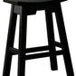 Ryo Solid Mahogany Kitchen Counter Stool (Black)
