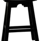 Ryo Solid Mahogany Kitchen Counter Stool (Black)