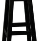 Ryo Solid Mahogany Kitchen Counter Stool (Black)
