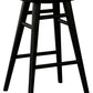 Aria Oval Solid Timber Counter Stool (Black)