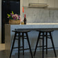 Aria Oval Solid Timber Counter Stool (Black)