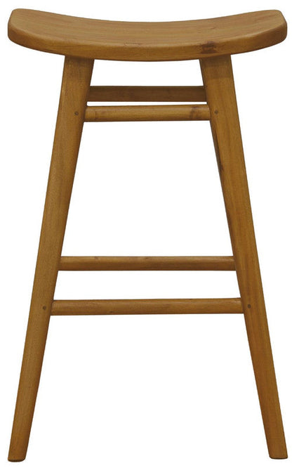 Aria Oval Solid Timber Counter Stool (Caramel)