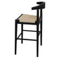 Arden Solid Oak Loom Kitchen Counter Stool (Black)