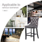 2X Velvet Bar Stools with Studs Trim Wooden Legs Tufted Dining Chairs Kitchen