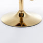 2 x Faux Leather Golden Base Swivel Bar Stools - Black