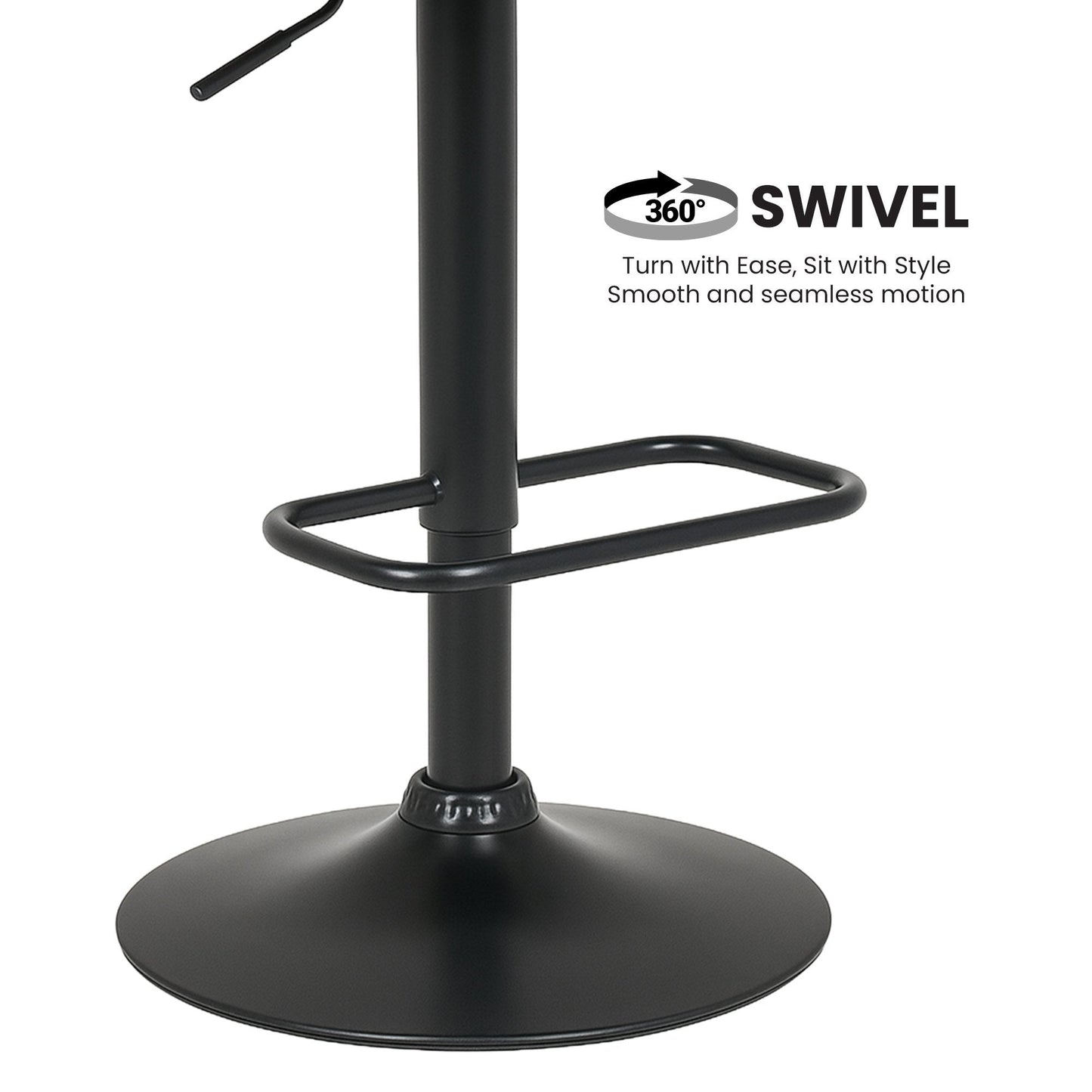 Sarantino Bentwood Walnut Barstool Leather Seat And Metal Base