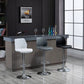Bar Stools Kitchen Bar Stool Leather Barstools Swivel Gas Lift Counter Chairs x2 BS8404 Black