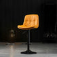 2 x Leather Barstools with Swivel Gas Lift - Grey