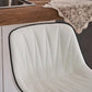 SERENITà 2 x Height Adjustable Counter Stool Swivel Bar Faux Leather Padded Black Base - White