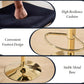 SERENITà  2x Velvet Bar Stools with Braided Back Elegant Kitchen High Chairs, Kitchen Island Stools Adjustable Height Swivel Bar Chairs with Gold Legs for Home-Black