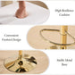 SERENITà 2 x Height Adjustable Swivel Bar Velvet Padded Flat Back Golden Round Base - White