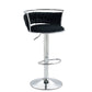 SERENITà 2 x Height Adjustable Swivel Bar Velvet Padded Metal Round Base - Black