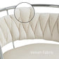 SERENITà 2 x Height Adjustable Swivel Bar Velvet Padded Metal Round Base - White