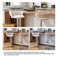 SERENITà 2 x Height Adjustable Swivel Bar Velvet Padded Metal Round Base - White
