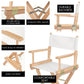 Director Movie Folding Tall Chair 76cm Beech WOOD HUMOR