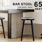 2X Wooden Bar Stool Dining Chair Pine Wood FRIDA 65cm BLACK