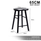 2X Wooden Bar Stool Dining Chair Pine Wood FRIDA 65cm BLACK