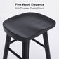 4X Wooden Bar Stool Dining Chair Pine Wood FRIDA 65cm BLACK