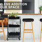 La Bella 2 Set 73cm Black Wooden Bar Stool DARA Fabric