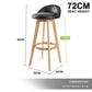 2X Wooden Bar Stool Dining Chair Leather LEILA 72cm BLACK