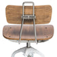 Hamptons Style White Bar Stool Chair Height Adjustable and Swivel with Natural Wood Top