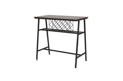 Viviendo Dining Table, Bar Table with Wine Storage Rack - Industrial Style