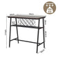 Viviendo Dining Table, Bar Table with Wine Storage Rack - Industrial Style