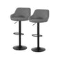 2x Bar Stools Stool Kitchen Chairs Swivel Grey