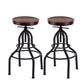 Levede Bar Stool Kitchen Wooden Leather