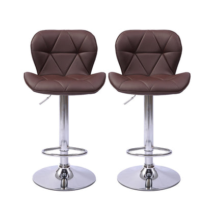 Levede 2x Bar Stool Swivel Gas Lift Brown