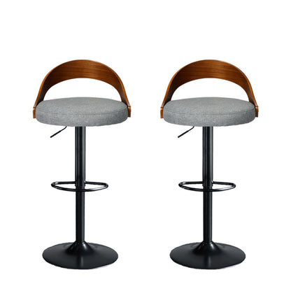 Levede 1x Bar Stool Gas Lift Kitchen Grey