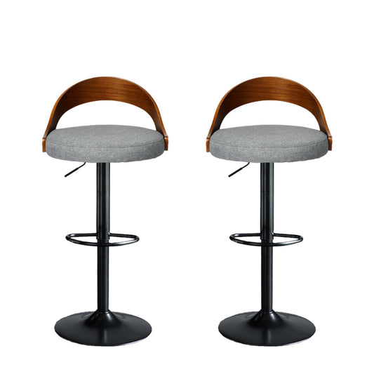 Levede 1x Bar Stool Gas Lift Kitchen Grey