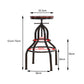 Levede Bar Stool Kitchen Wooden Leather