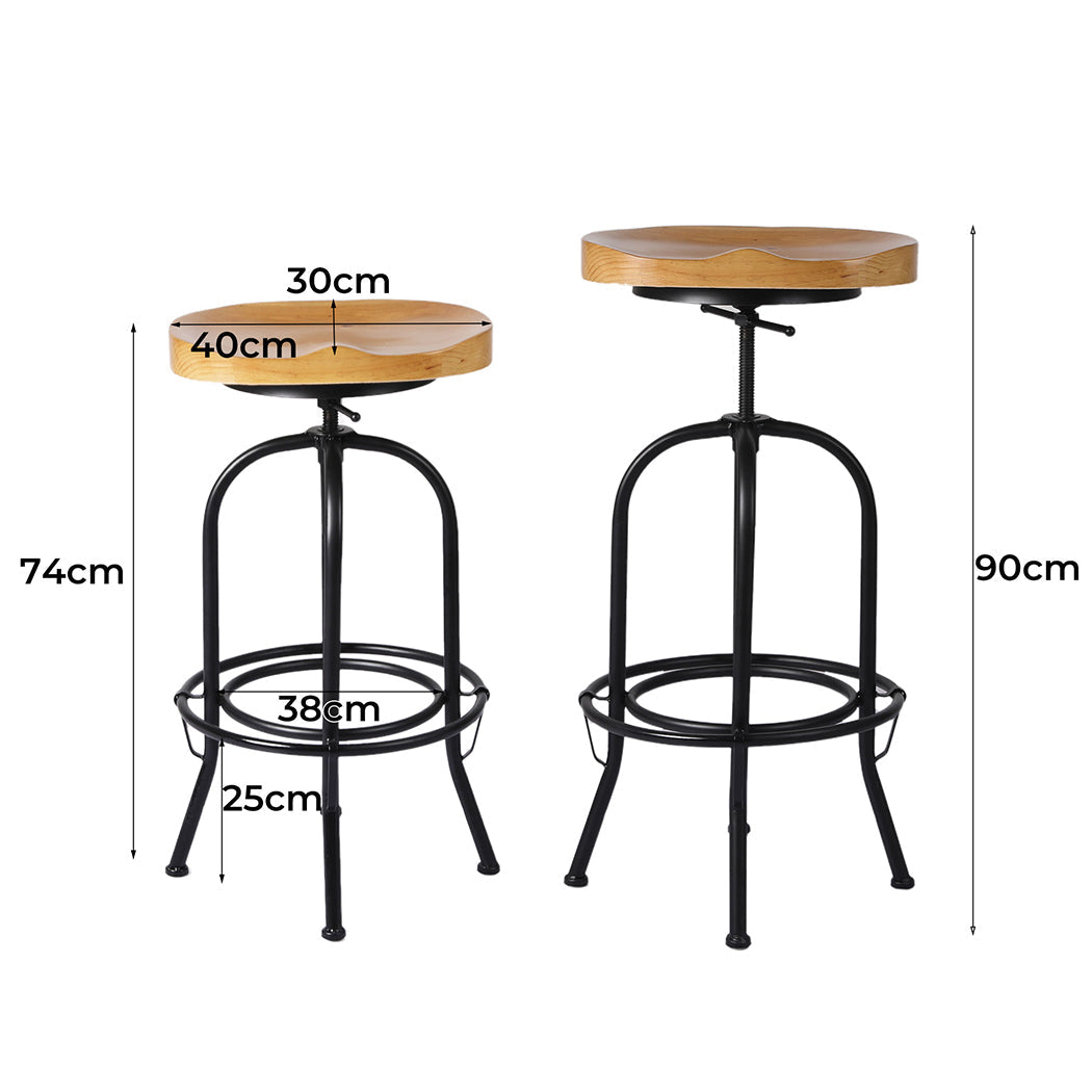 Levede 1xIndustrial Bar Stool Kitchen