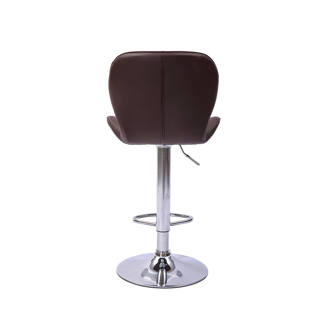 Levede 2x Bar Stool Swivel Gas Lift Brown